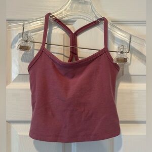 Beyond Yoga spacedye slim racerback cropped tank.  Pink, size XXS